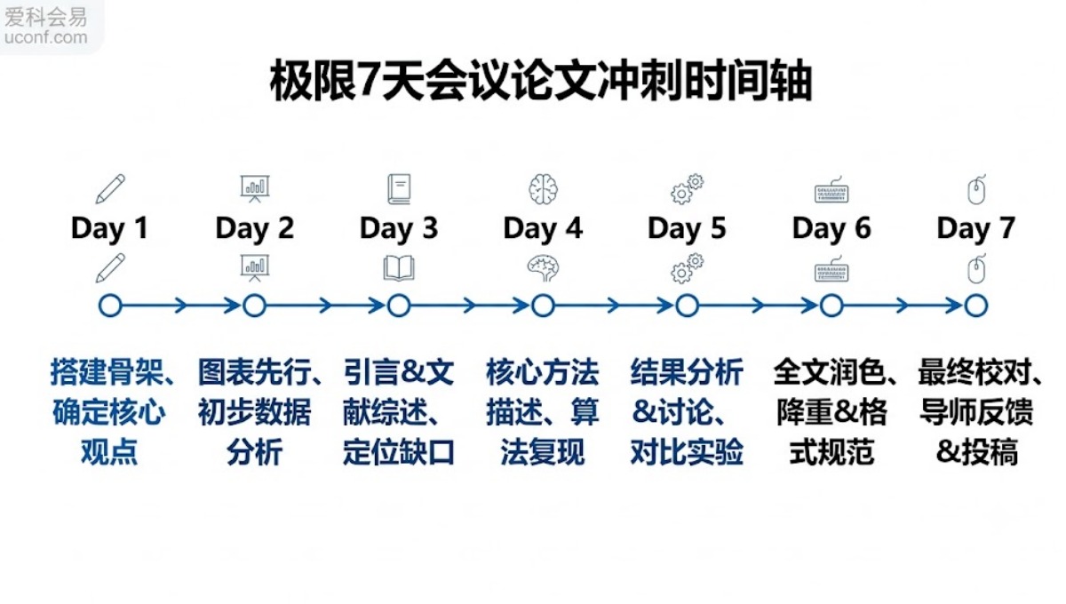 国际学术会议截稿临近：如何在一周内高效完成会议论文初稿？