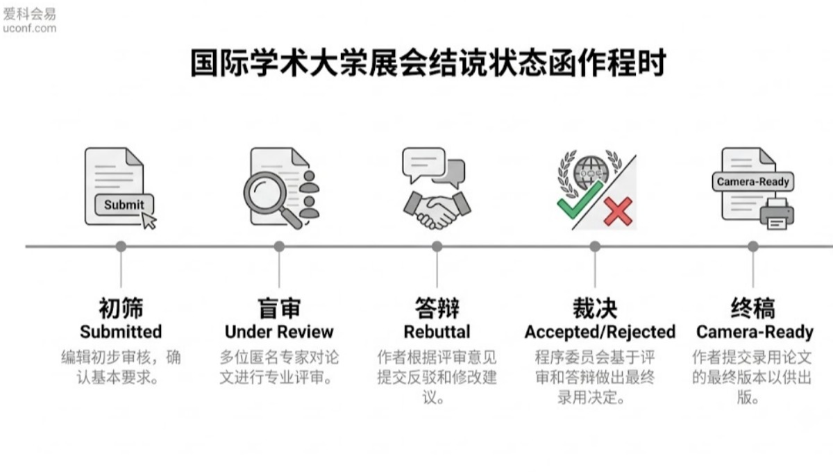 国际会议投稿状态解析：从Under Review到Accepted全流程术语科普