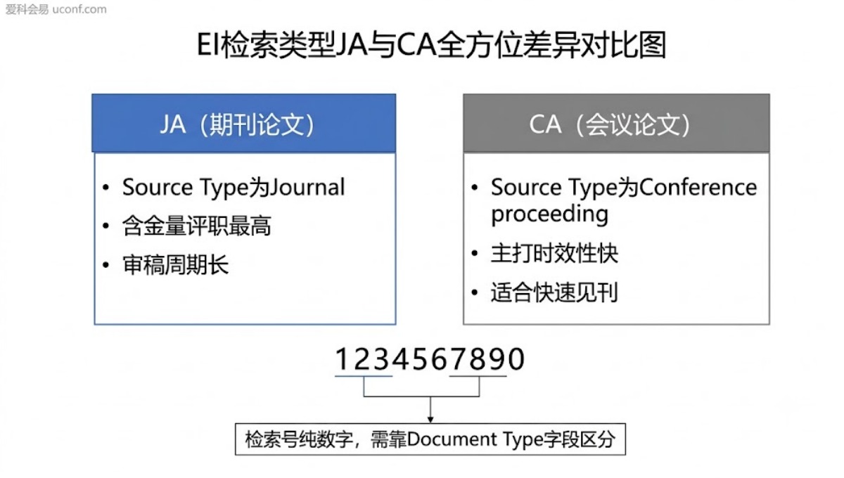 什么是EI会议的JA和CA检索类型？含金量与检索号区别详解