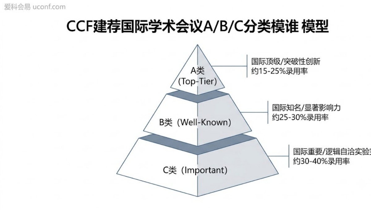 CCF推荐会议A类B类C类怎么区分？计算机顶会难度与含金量全解析