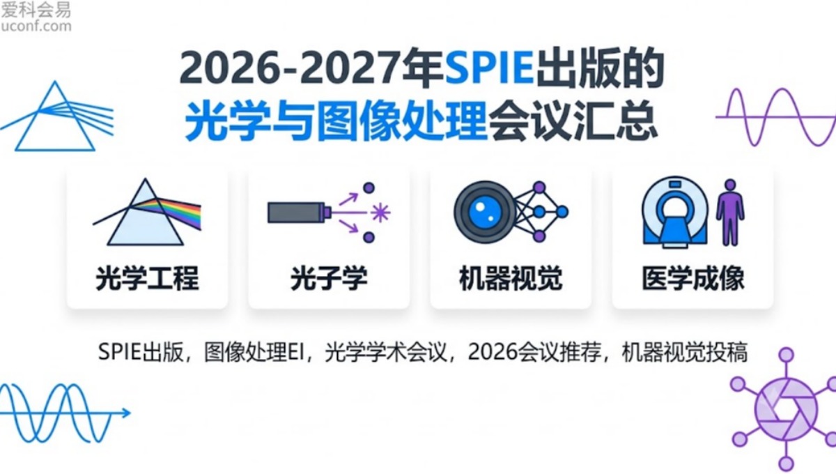 2026-2027年SPIE出版的光学与图像处理会议汇总_EI检索会议推荐
