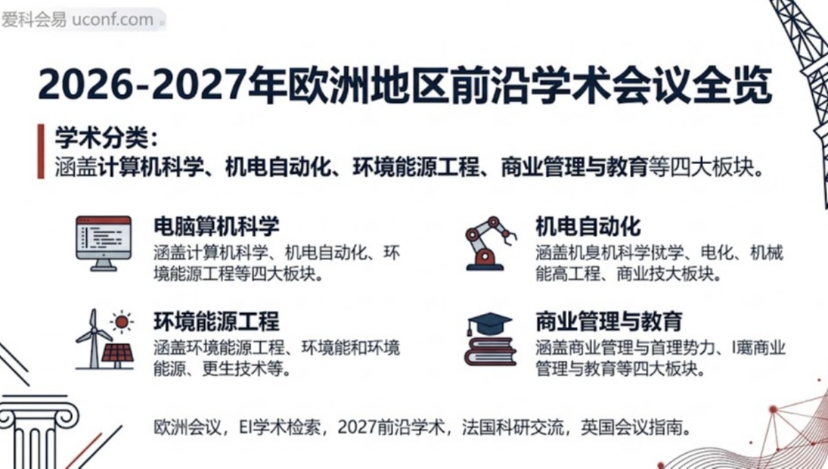 2026-2027年欧洲地区前沿学术会议全览_欧洲高质量EI会议推荐