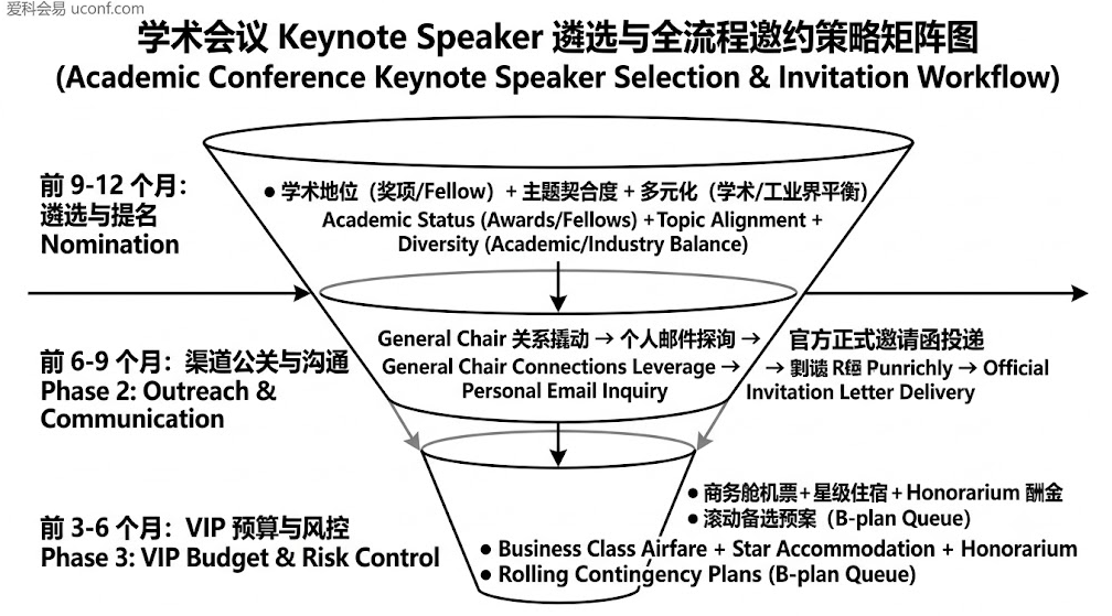 Keynote Speaker 邀请全流程矩阵图