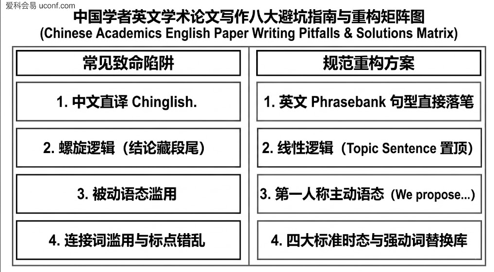 英文学术论文写作避坑与重构矩阵图