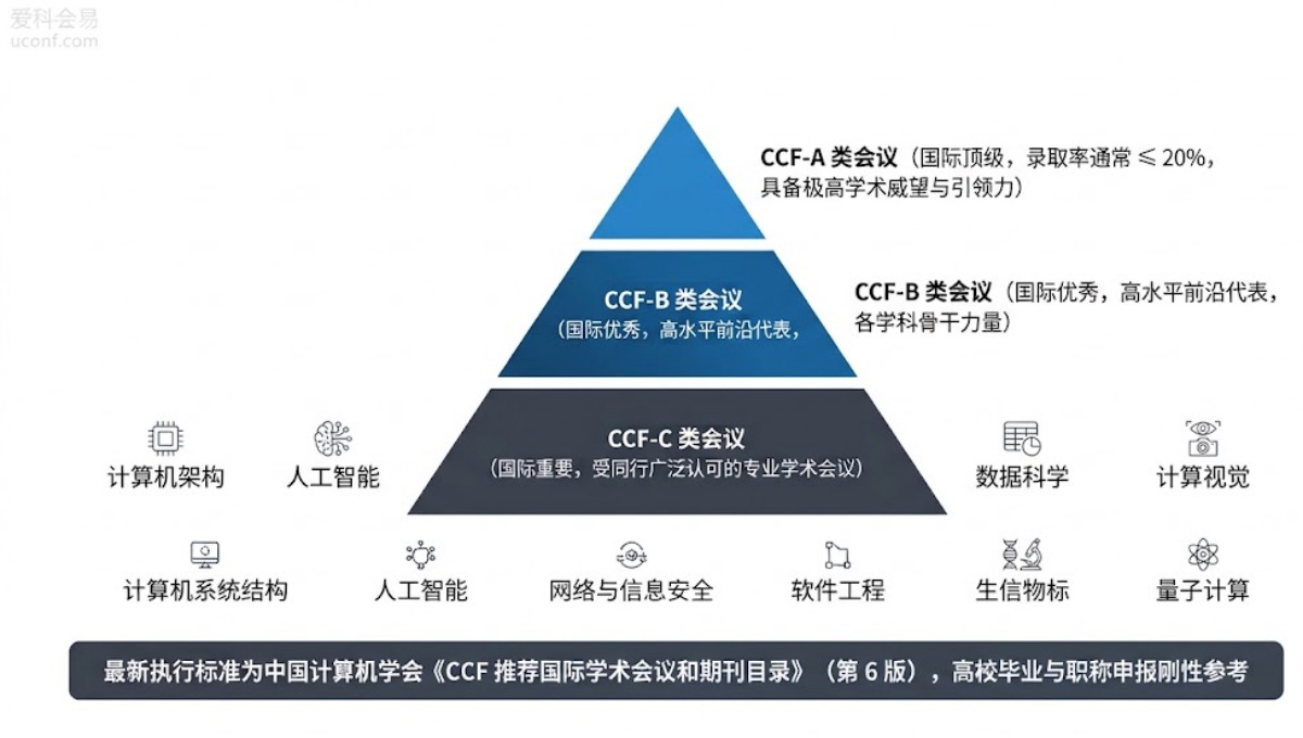 CCF 推荐会议列表最新完整版：计算机领域 A/B/C 类国际学术会议分级目录