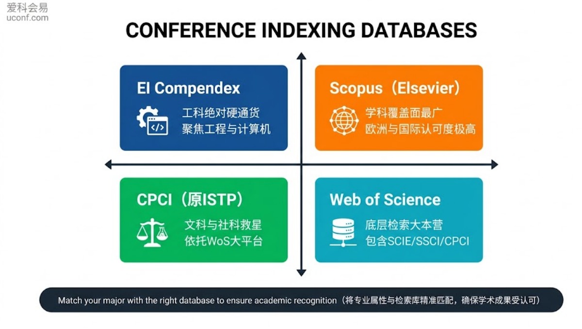 学术会议检索数据库有哪些？EI、Scopus、CPCI与WoS核心区别科普