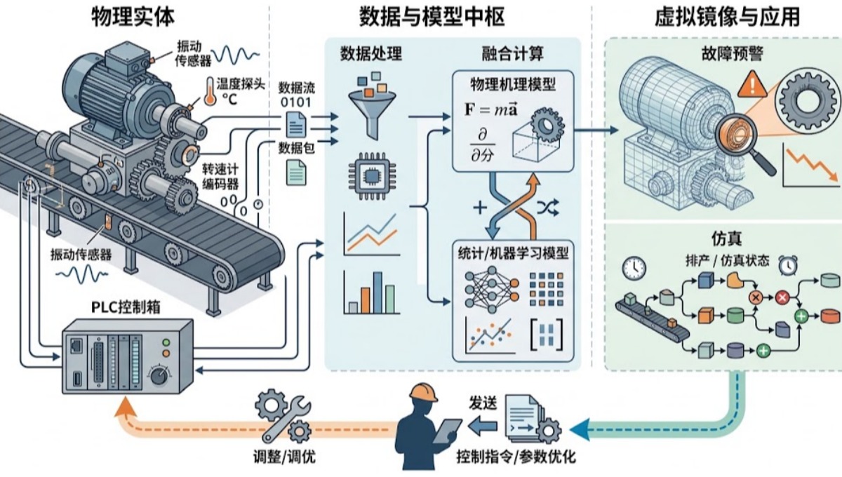 如果工厂有一个“平行世界”：数字孪生如何提前预警设备故障？一文读懂背后的科学逻辑