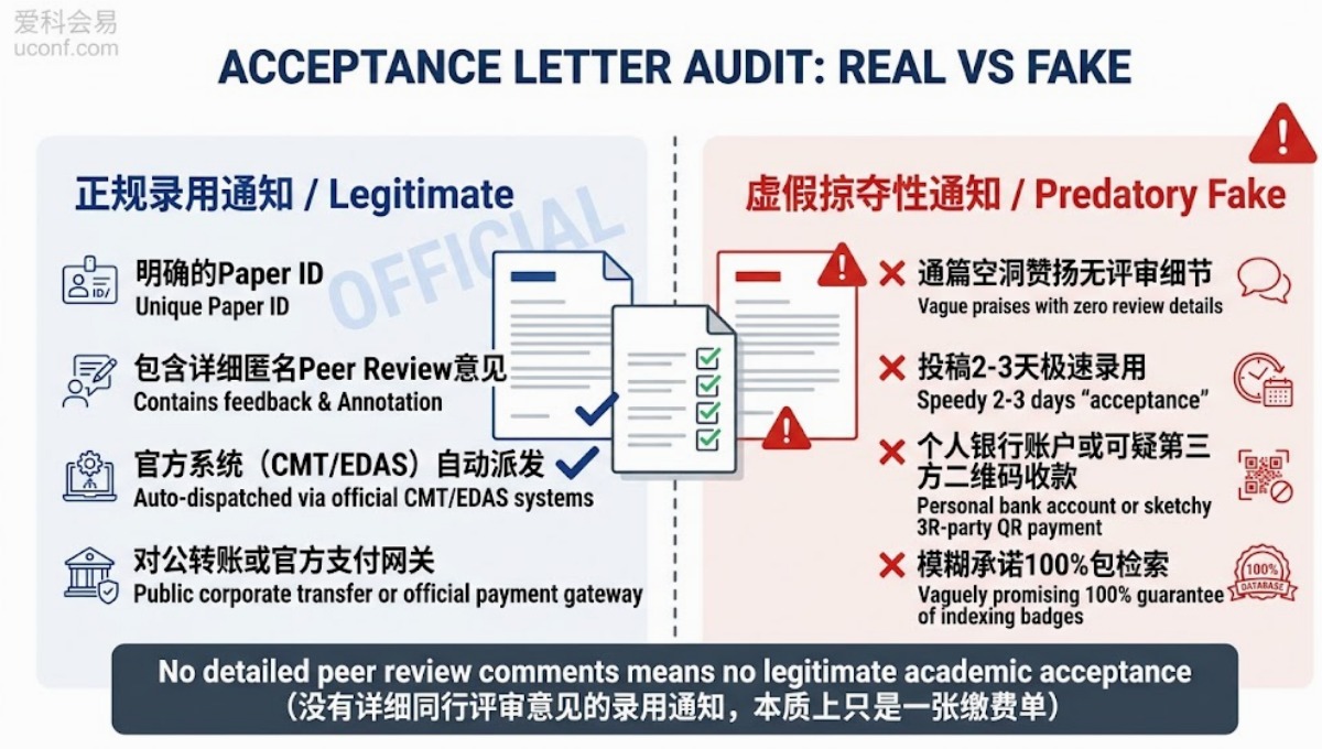 学术会议录用通知长什么样？真假Acceptance Letter鉴别与防骗指南