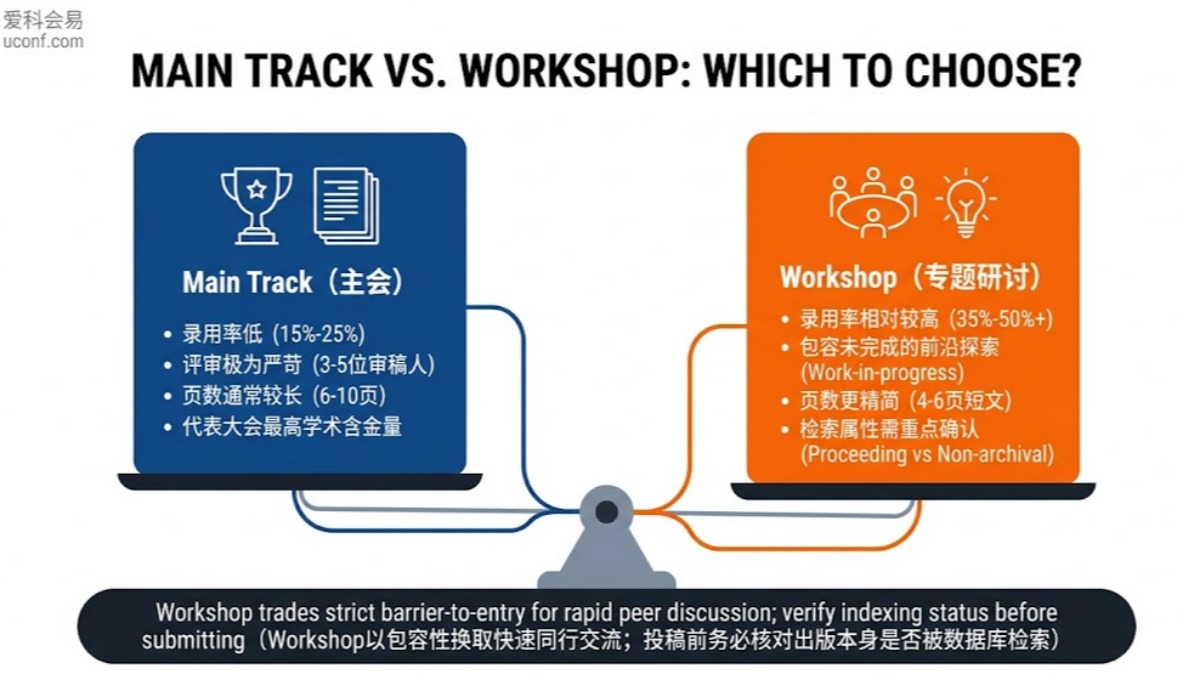 学术会议Workshop与Main Track有什么区别？哪个更容易中？全方位对比
