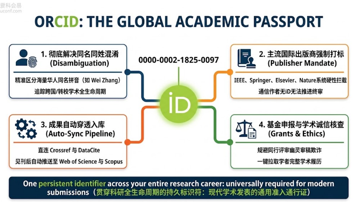 什么是ORCID号？国际学术会议投稿与SCI期刊为什么强制要求绑定？
