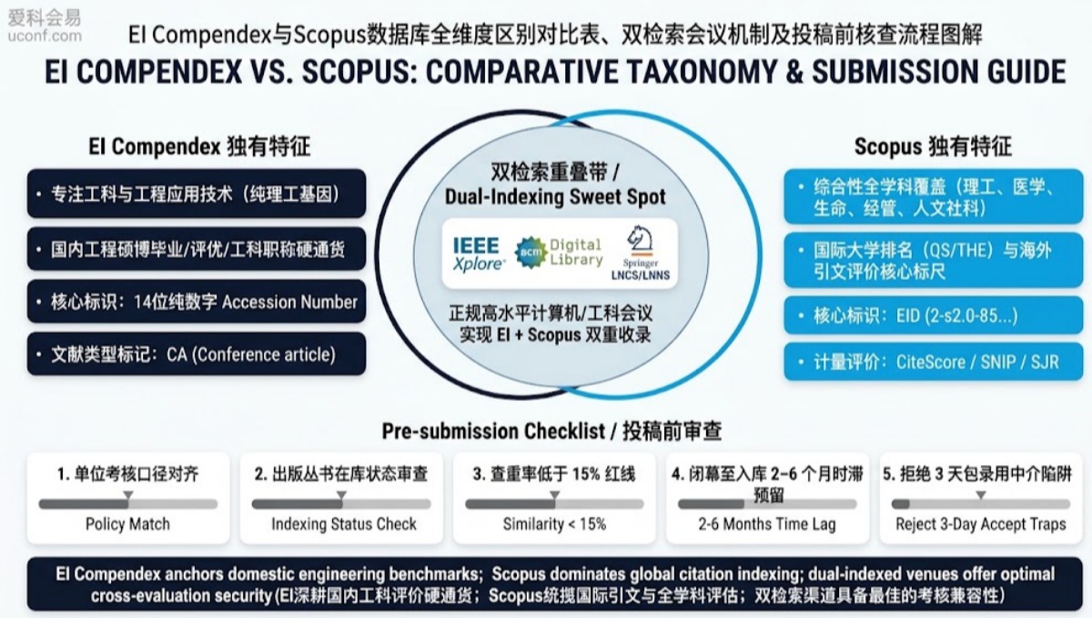 EI 和 Scopus 有什么区别？会议投稿选型与认定标准全维度对比